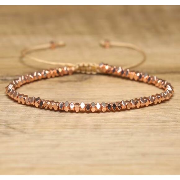 Beaded Hematite Adjustable Bracelet Multi-Colored - Picture 5 of 10